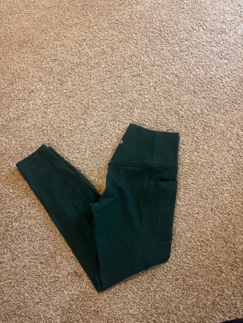 Athleta Salutation Stash Dark Green Leggings
